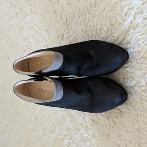Prada Black Suede Ankle Boots / Booties